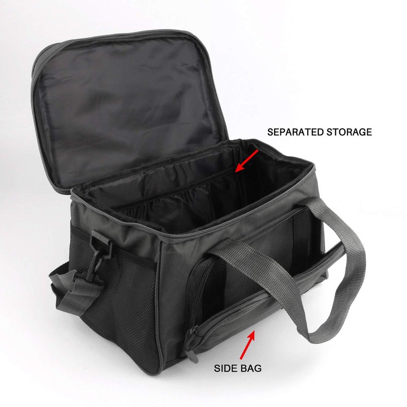 mouhike Fishing Tackle Bag Portable Crossbody Sling Pack Fly Fishing Tackle Box Bag Large Fishing Gear Storage Organizer for Travel Camping Hiking (Black) - Image 2